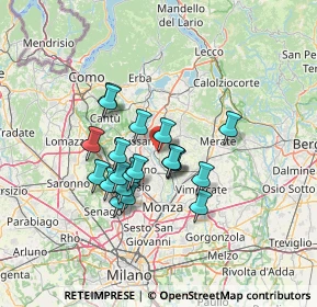 Mappa Via Lovati, 20842 Besana in Brianza MB, Italia (10.5405)