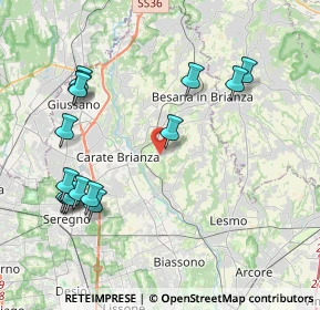 Mappa Via Lovati, 20842 Besana in Brianza MB, Italia (4.51933)