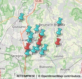 Mappa Via Lovati, 20842 Besana in Brianza MB, Italia (2.92188)