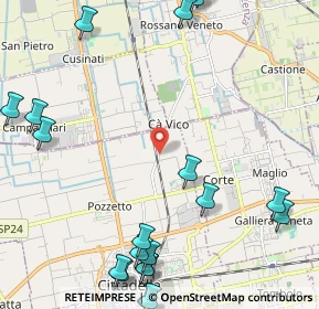 Mappa Via Rossano, 35013 Cittadella PD, Italia (3.121)