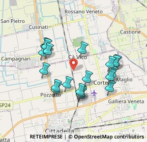 Mappa Via Rossano, 35013 Cittadella PD, Italia (1.696)