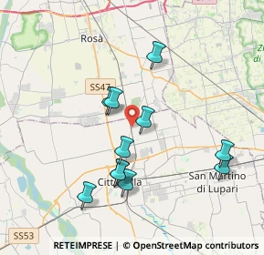 Mappa Via Rossano, 35013 Cittadella PD, Italia (3.51545)