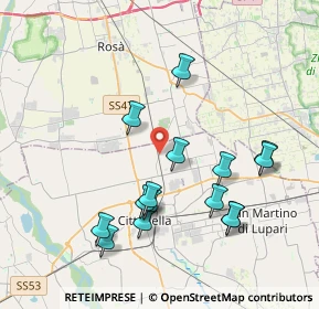 Mappa Via Rossano, 35013 Cittadella PD, Italia (3.91267)