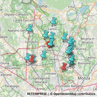 Mappa Via Papini, 20823 Lentate sul Seveso MB, Italia (6.7725)
