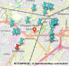 Mappa Via della Grumellina, 24127 Bergamo BG, Italia (1.108)