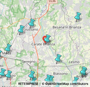 Mappa Via Carlo Cattaneo, 20841 Carate Brianza MB, Italia (6.87941)