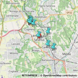 Mappa Via Giuseppe Garibaldi, 20823 Lentate sul Seveso MB, Italia (1.60818)