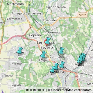 Mappa Via Giuseppe Garibaldi, 20823 Lentate sul Seveso MB, Italia (2.54231)