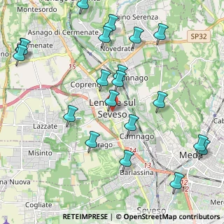 Mappa Via Giuseppe Garibaldi, 20823 Lentate sul Seveso MB, Italia (2.4925)