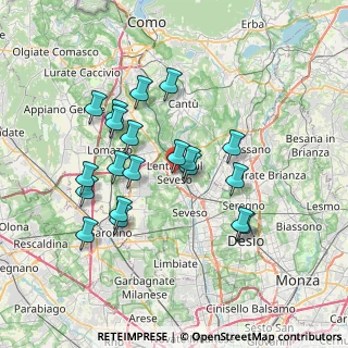 Mappa Via Giuseppe Garibaldi, 20823 Lentate sul Seveso MB, Italia (6.702)