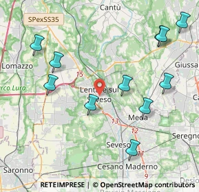 Mappa Via Giuseppe Garibaldi, 20823 Lentate sul Seveso MB, Italia (4.69091)