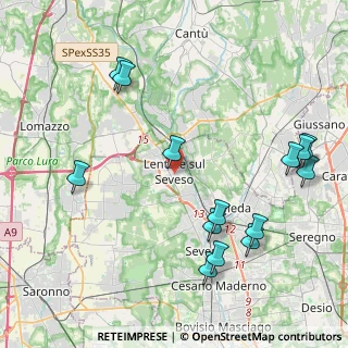 Mappa Via Giuseppe Garibaldi, 20823 Lentate sul Seveso MB, Italia (4.87143)