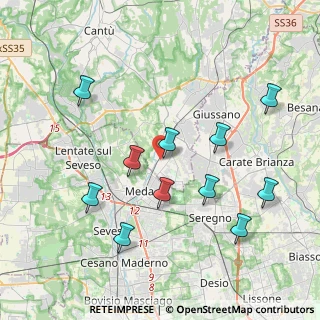 Mappa Via Enrico Toti, 22060 Cabiate CO, Italia (4.07727)