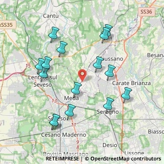 Mappa Via Enrico Toti, 22060 Cabiate CO, Italia (4.16467)