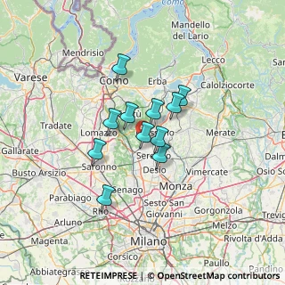 Mappa Via Enrico Toti, 22060 Cabiate CO, Italia (9.03)