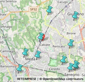 Mappa Via Enrico Toti, 22060 Cabiate CO, Italia (2.80727)