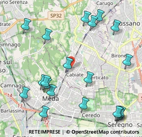 Mappa Via Enrico Toti, 22060 Cabiate CO, Italia (2.625)