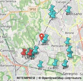 Mappa Via Enrico Toti, 22060 Cabiate CO, Italia (2.245)