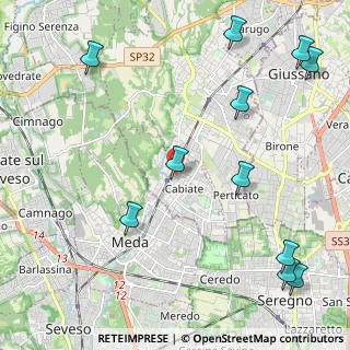 Mappa Via Enrico Toti, 22060 Cabiate CO, Italia (2.87455)