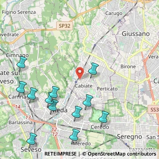 Mappa Via Enrico Toti, 22060 Cabiate CO, Italia (2.655)