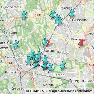 Mappa Via Enrico Toti, 22060 Cabiate CO, Italia (2.241)