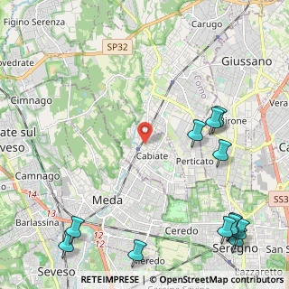 Mappa Via Enrico Toti, 22060 Cabiate CO, Italia (3.23083)