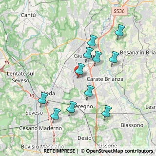 Mappa Via Sempione, 20833 Giussano MB, Italia (3.70545)