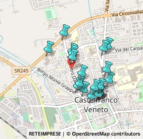 Mappa Via Pietro Damini, 31033 Castelfranco Veneto TV, Italia (0.3945)