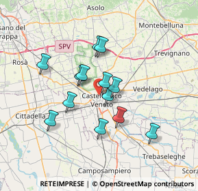 Mappa Via Pietro Damini, 31033 Castelfranco Veneto TV, Italia (5.57)