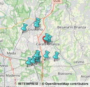 Mappa Via Federico Confalonieri, 20841 Carate Brianza MB, Italia (3.13667)