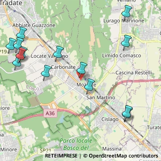 Mappa Mozzate, 22076 Mozzate CO, Italia (2.825)