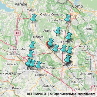 Mappa Mozzate, 22076 Mozzate CO, Italia (7.1635)