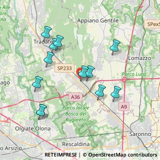 Mappa Via Emanuele Filiberto Duca D'Aosta, 22076 Mozzate CO, Italia (3.935)