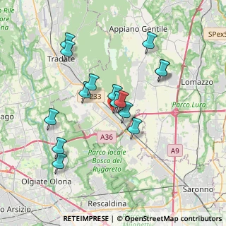 Mappa Via Emanuele Filiberto Duca D'Aosta, 22076 Mozzate CO, Italia (3.378)