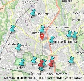 Mappa Via Brunati, 20843 Verano Brianza MB, Italia (2.46267)