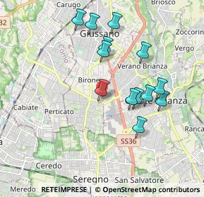 Mappa 20833 Verano Brianza MB, Italia (1.76154)
