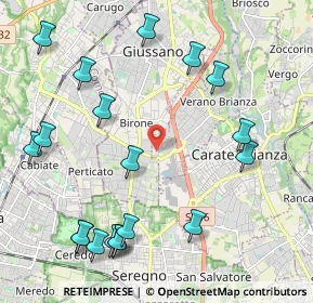 Mappa Via Brunati, 20843 Verano Brianza MB, Italia (2.56368)