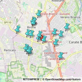 Mappa Via Brunati, 20843 Verano Brianza MB, Italia (0.8645)