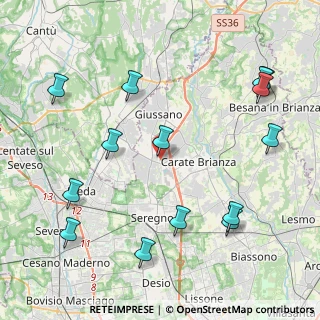 Mappa Via Lario, 20843 Verano Brianza MB, Italia (5.04071)