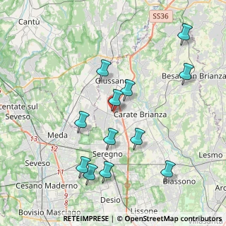 Mappa Via Brunati, 20843 Verano Brianza MB, Italia (4.1125)