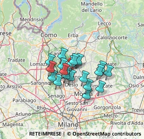 Mappa 20833 Verano Brianza MB, Italia (8.7875)