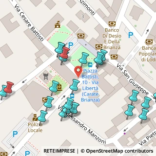 Mappa Piazza Cesare Battisti, 20841 Carate Brianza MB, Italia (0.06538)