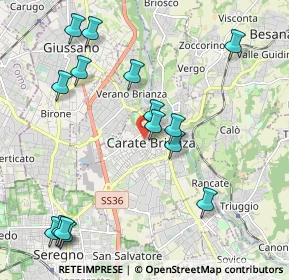 Mappa Piazza Cesare Battisti, 20841 Carate Brianza MB, Italia (2.328)