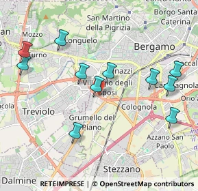 Mappa Via Campi Spini, 24048 Bergamo BG, Italia (2.10273)