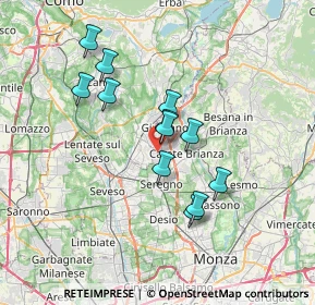 Mappa Via S. Gottardo, 20833 Giussano MB, Italia (5.81667)