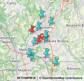 Mappa Via S. Gottardo, 20833 Giussano MB, Italia (2.715)