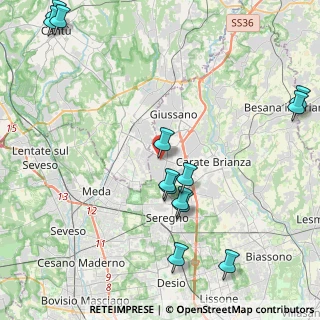 Mappa Via San Gottardo, 20833 Giussano MB, Italia (5.24462)