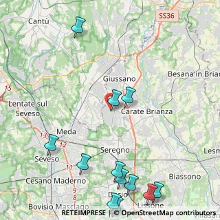 Mappa Via San Gottardo, 20833 Giussano MB, Italia (5.87)