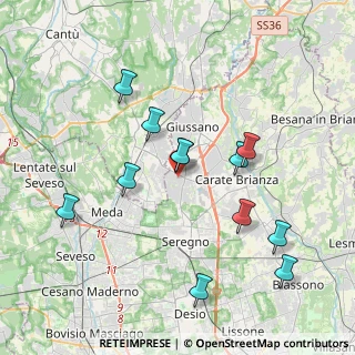 Mappa Via S. Gottardo, 20833 Giussano MB, Italia (3.7925)