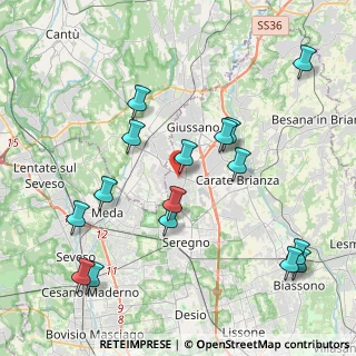 Mappa Via San Gottardo, 20833 Giussano MB, Italia (4.53813)